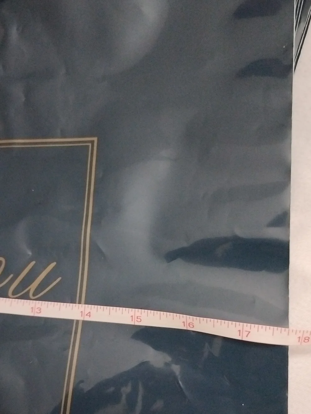 Thank You Boutique PVC Shopping Bags Party Guests Blue Gold, Bulk 40 Pcs *AS IS*